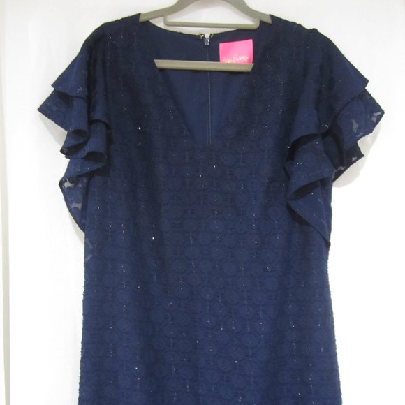 Lilly Pulitzer 10 Kathie Dress True Navy - Picture 3 of 8